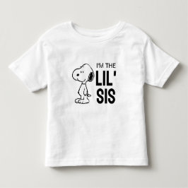 Camiseta Infantil Amendoins Snoopy | Eu sou a Irmãzinha