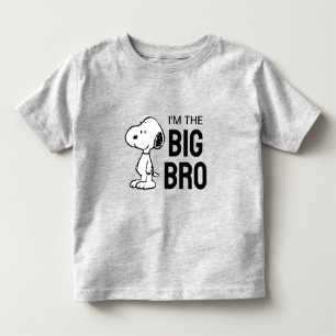 Camiseta Infantil Amendoins Snoopy Eu sou o Irmão Mais Velho