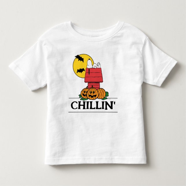 Camiseta Infantil Amendoins | Snoopy Halloween Doghouse (Frente)