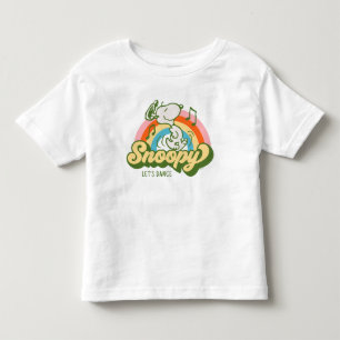Camiseta Infantil Amendoins Snoopy Music Rainbow