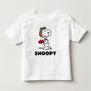 Camiseta Infantil Amendoins   Snoopy O Áce Voador