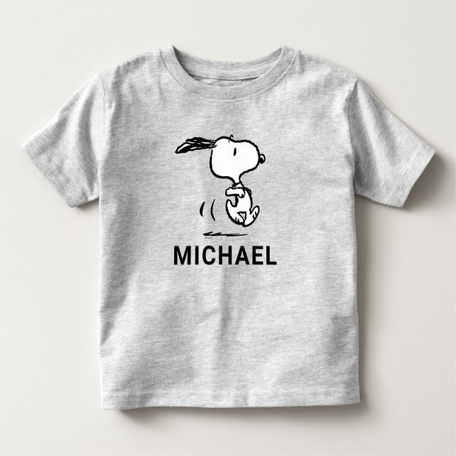 Camiseta Infantil Amendoins | Snoopy Running (Frente)