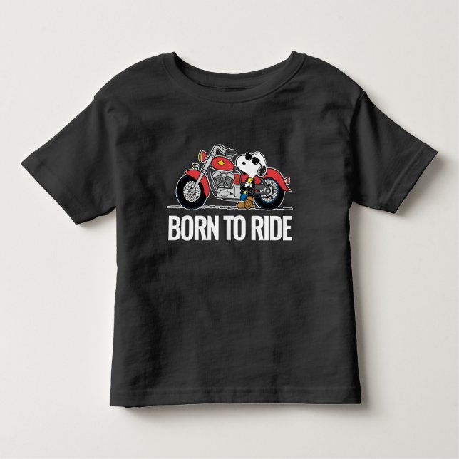 Camiseta Infantil Amendoins | Snoopy & Sua Motocicleta (Frente)