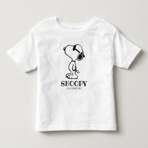 Camiseta Infantil Amendoins Snoopy Sunglass Ponder