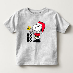 Camiseta Infantil Amendoins Snoopy & Woodstock Ho Ho Ho