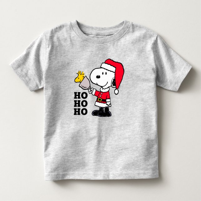 Camiseta Infantil Amendoins | Snoopy & Woodstock Ho Ho Ho (Frente)