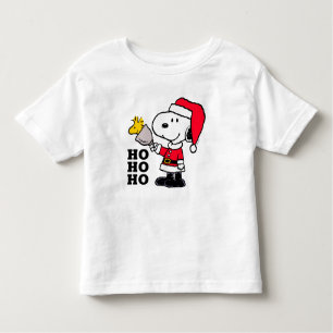 Camiseta Infantil Amendoins Snoopy & Woodstock Ho Ho Ho