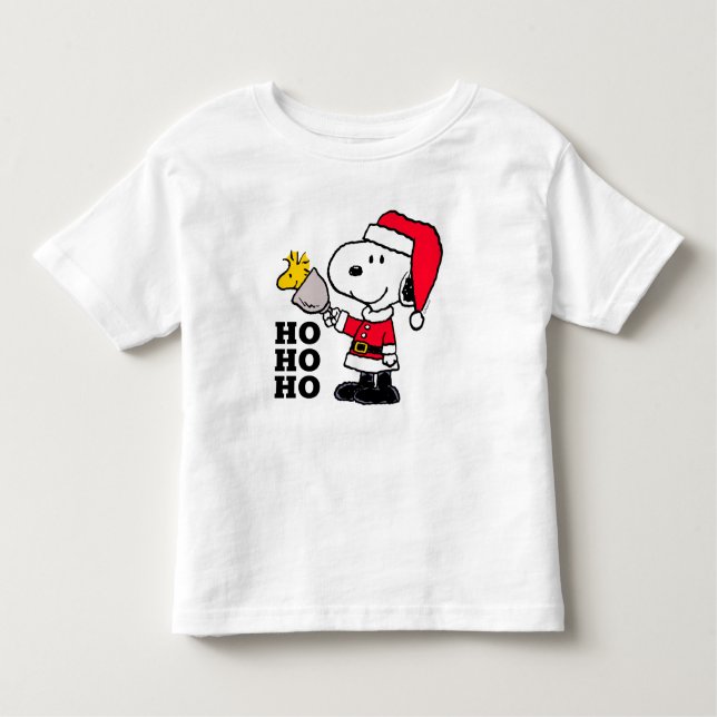 Camiseta Infantil Amendoins | Snoopy & Woodstock Ho Ho Ho (Frente)
