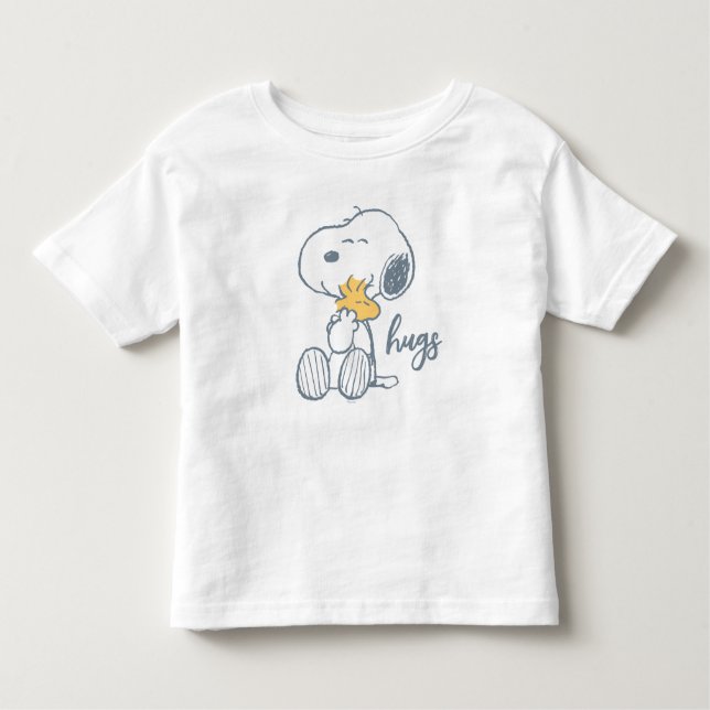 Camiseta Infantil Amendoins | Snoopy & Woodstock Hug (Frente)