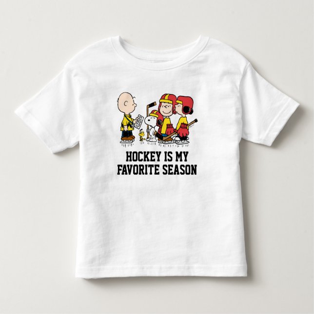 Camiseta Infantil Amendoins | Treinador de Hóquei Charlie Brown (Frente)