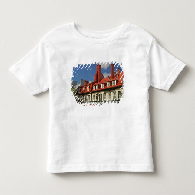 Camiseta Infantil América do Norte, Canadá, Quebec, Cidade Velha de  (Frente)