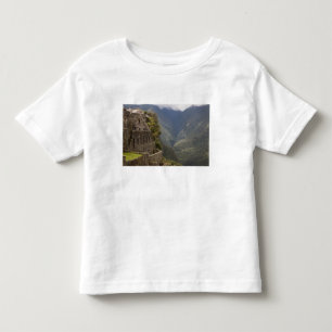 Camiseta Infantil América do Sul, Peru, Machu Picchu. Ruínas de pedr