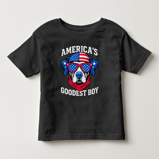 Camiseta Infantil America’s Goodest Boy Dog (Frente)