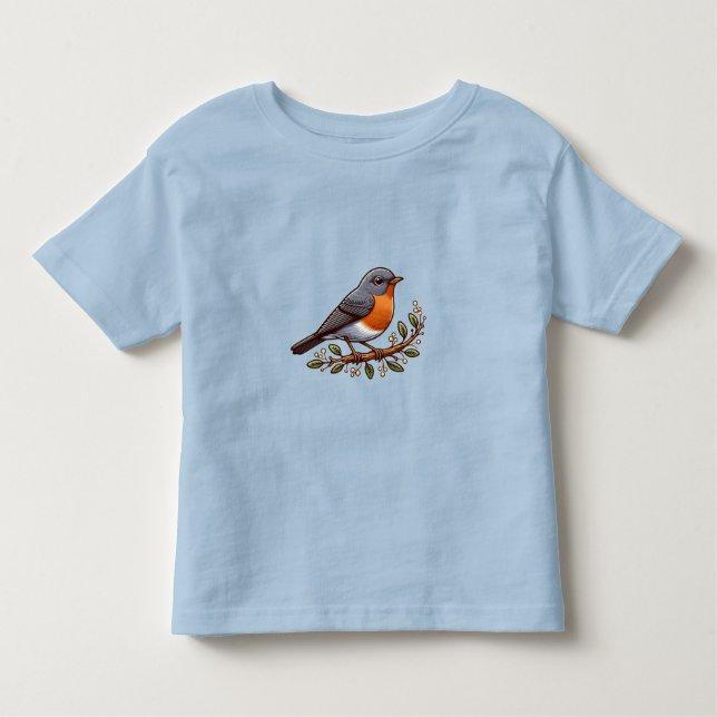 Camiseta Infantil American Robin bird Toddler Fine Jersey T-Shirt (Frente)