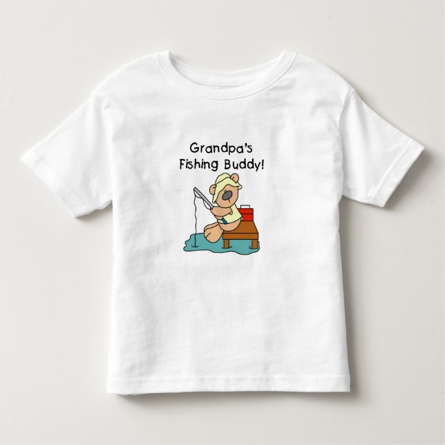 Camiseta Infantil Amigo da pesca do vovô (Frente)