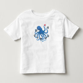 Camiseta Infantil Amigo polvo polvo polvo polvo Octopus Azul Fofo co