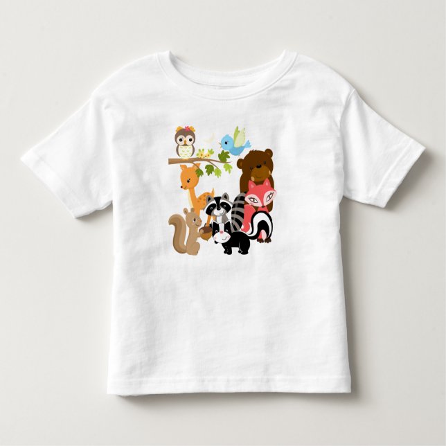 Camiseta Infantil Amigos da floresta (Frente)