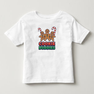 Camiseta Infantil Amigos de Cookies Três Biscoitos de Gengibre