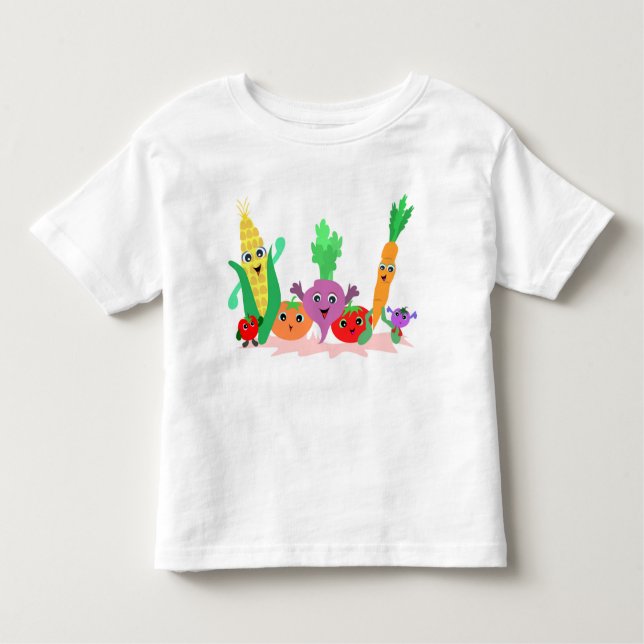 Camiseta Infantil Amigos do vegetariano para o t-shirt de Todlers (Frente)