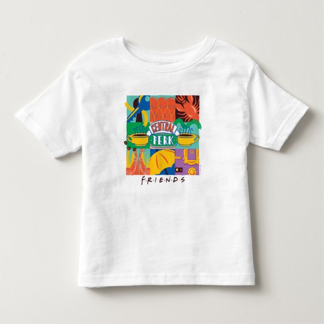Camiseta Infantil AMIGOS™ | Gráfico de vibração central para perfura (Frente)