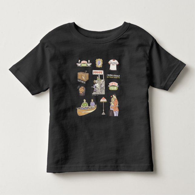 Camiseta Infantil AMIGOS™ | Ícones de desenho 2 (Frente)