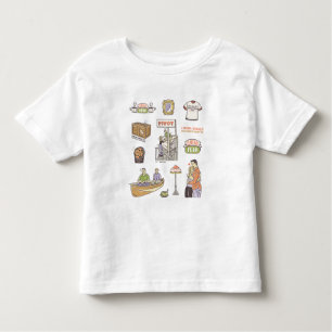 Camiseta Infantil AMIGOS™   Ícones de desenho animado