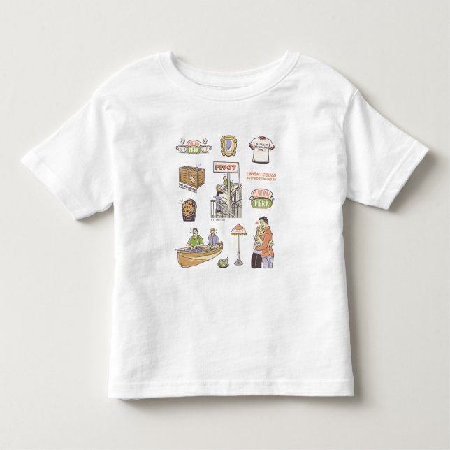 Camiseta Infantil AMIGOS™ | Ícones de desenho animado (Frente)