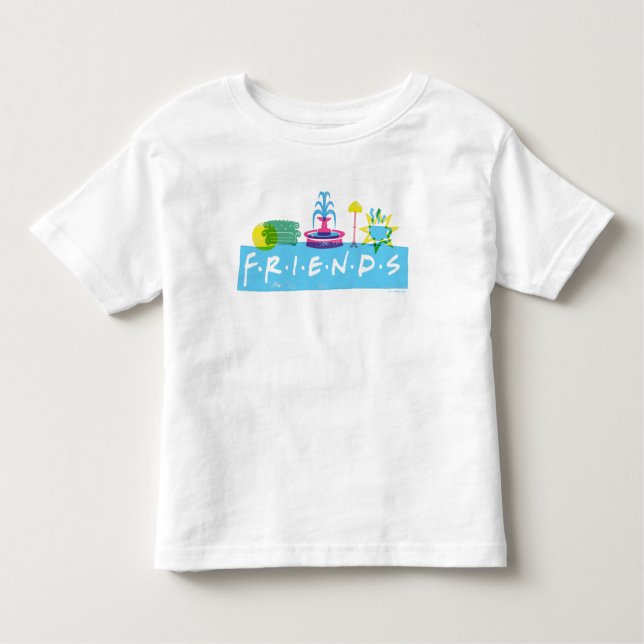 Camiseta Infantil AMIGOS™ | Logotipo com ícones (Frente)
