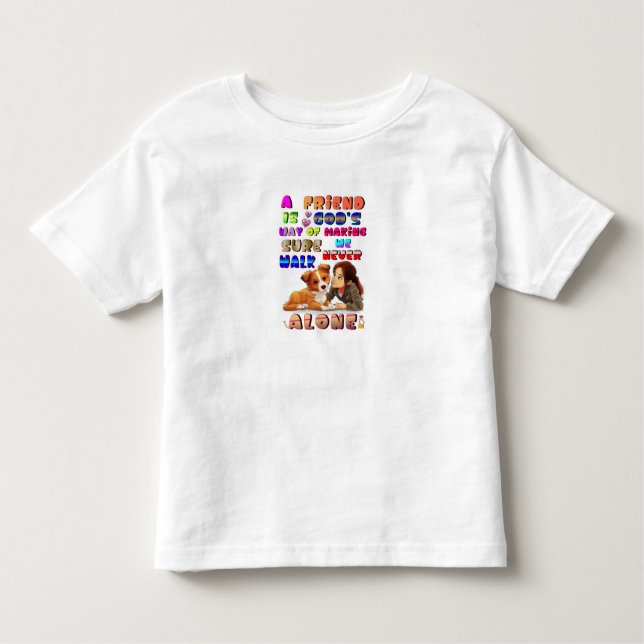 Camiseta Infantil Amigos Modo de Deus de Garantir que Nunca Caminhem (Frente)
