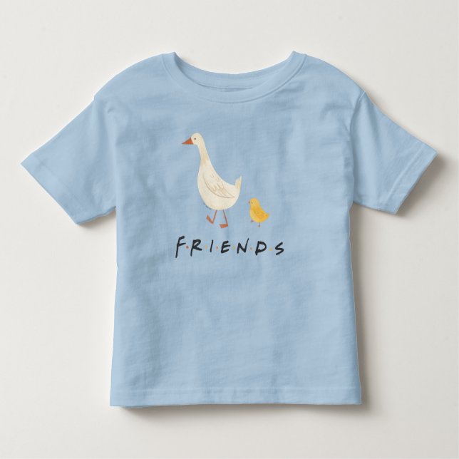 Camiseta Infantil AMIGOS™ | O Pintinho e o Pato (Frente)