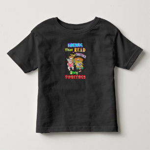 Camiseta Infantil Amigos Que Leram Juntos Fiquem Juntos