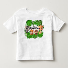 Camiseta Infantil Amigos Safari girafa zebra elefante-macaco-zebra