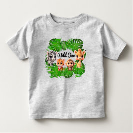 Camiseta Infantil Amigos Safari girafa zebra elefante-macaco-zebra