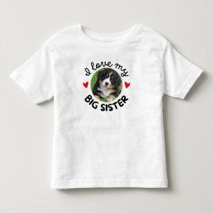 Camiseta Infantil "Amo Minha Irmã Mais Velha" com Foto Personalizada