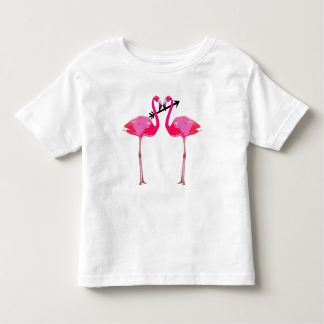 Camiseta Infantil Amor do flamingo (Frente)
