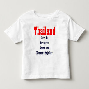Camiseta Infantil amor é nossa natureza, t-shirts da Tailândia