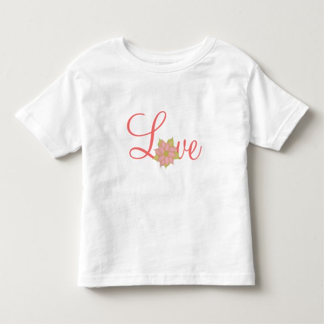 Camiseta Infantil Amor Em Coral (Frente)