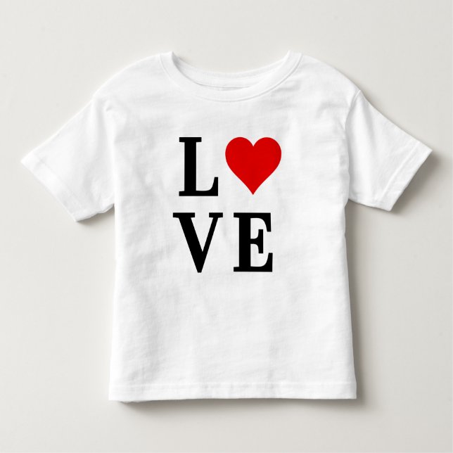 Camiseta Infantil AMOR Minimalista Simples (Frente)