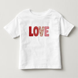 Camiseta Infantil Amor Remendado Colchão PNG Design de Costura de Tê