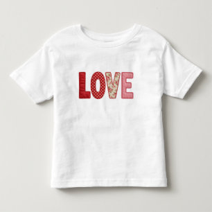 Camiseta Infantil Amor Remendado Colchão PNG Design de Costura de Tê