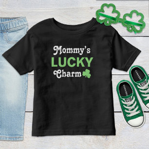 Camiseta Infantil Amuleto da Mamãe Bonita Verde Dia de São Patrício