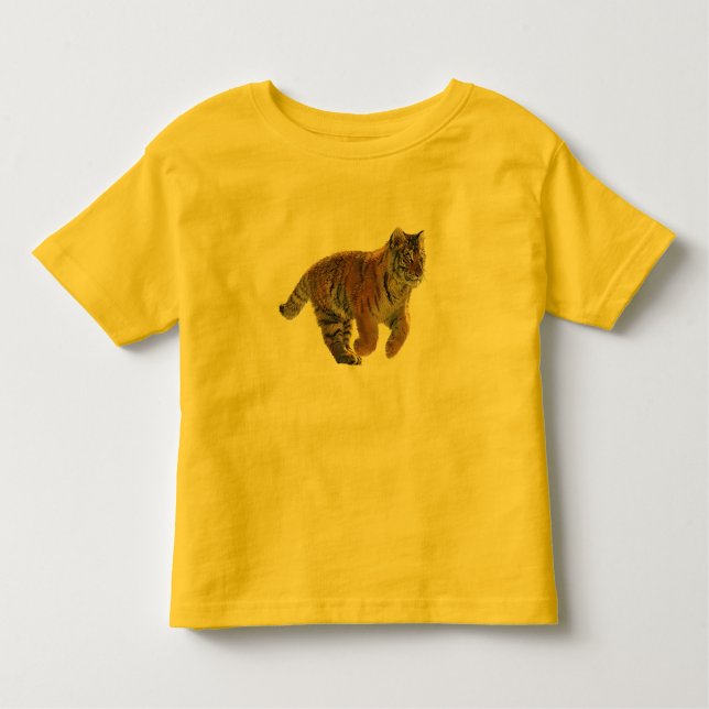 Camiseta Infantil Amur Tiger Cub Fantasy Art Kids (Frente)