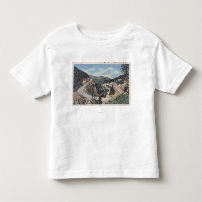 Camiseta Infantil Anaconda, Montana - curva em ferradura (Frente)