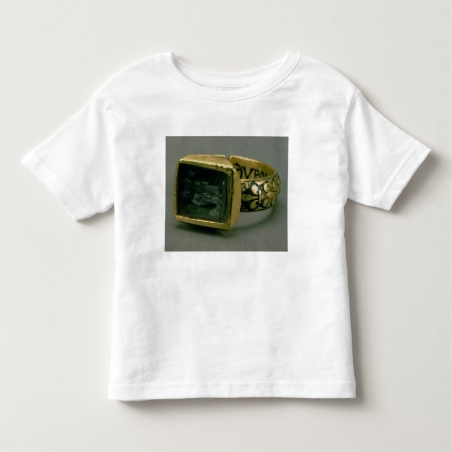 Camiseta Infantil Anel de Signet do rei Louis IX de France (St (Frente)