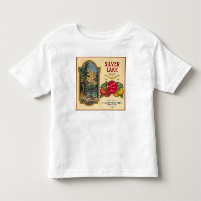 Camiseta Infantil Angra alaranjada de LabelLemon do lago de prata, (Frente)