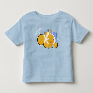 Camiseta Infantil Animação de marisco feliz e bonito