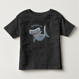 Camiseta Infantil Animação engraçada de tubarão Hammerhead