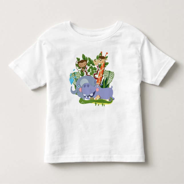 Camiseta Infantil Animais bonitos do safari (Frente)