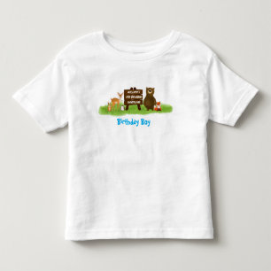Camiseta Infantil Animais da Festa da Floresta Rústica Convidado de