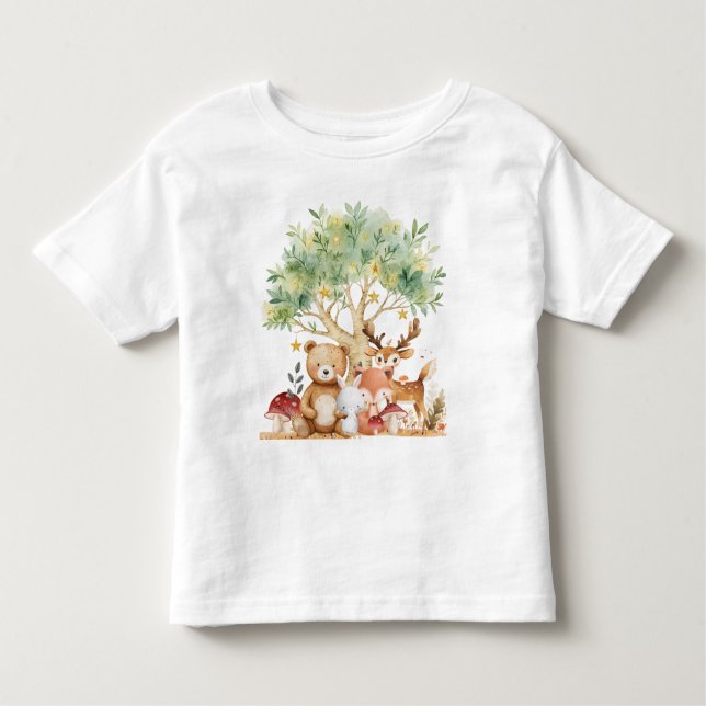 Camiseta Infantil Animais da Floresta Encantada (Frente)